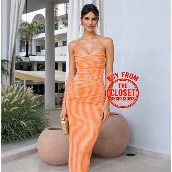 LAST ONE!!! ZARA Fitted Strapless Midi Dress NWT - Picture 5 of 16